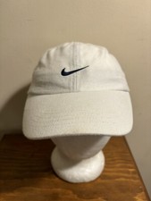 Nike Hat Cap Strap Back White Black Swoosh Logo Outdoor Casual Child Youth