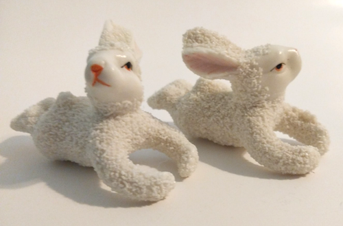 Vintage Bunny Lot Spring Easter Candle Huggers Eggs Celluloid 6 Pieces - Picture 13 of 16