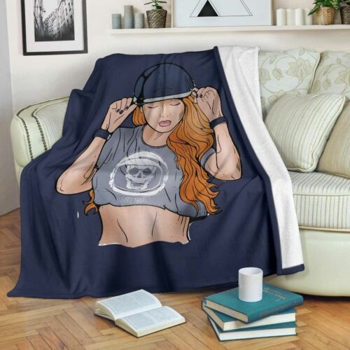Premium Blanket Pretty HIp Hop Girl Cartoon