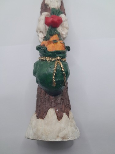 Vintage Roman Inc Folk Art Pencil Santa w/Cardinal on Head & Sack of Pears - Picture 8 of 9