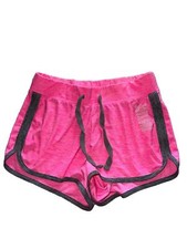 girls Justice pink gray shorts size 10 athletic wear running elastic waistband.