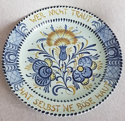 Haager & Hoerth, E. Schmidt-Pecht, großer (Ø 33 cm) Teller 2, 1894-1898, gemarkt