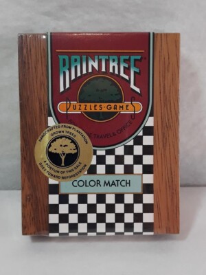 Raintree Puzzle Game COLOR MATCH Vintage 1987 Home Travel Office NEW SEALED