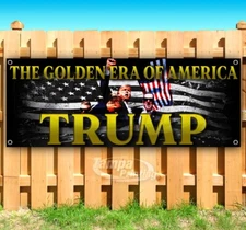 TRUMP THE GOLDEN ERA OF AMERICA 2024 MAGA Banner Flag Sign Vinyl SB00228