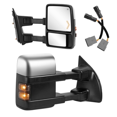 Tow Mirrors Compatible for 1999-2007 Ford F250 F350 F450 F550 Super Duty Driv...