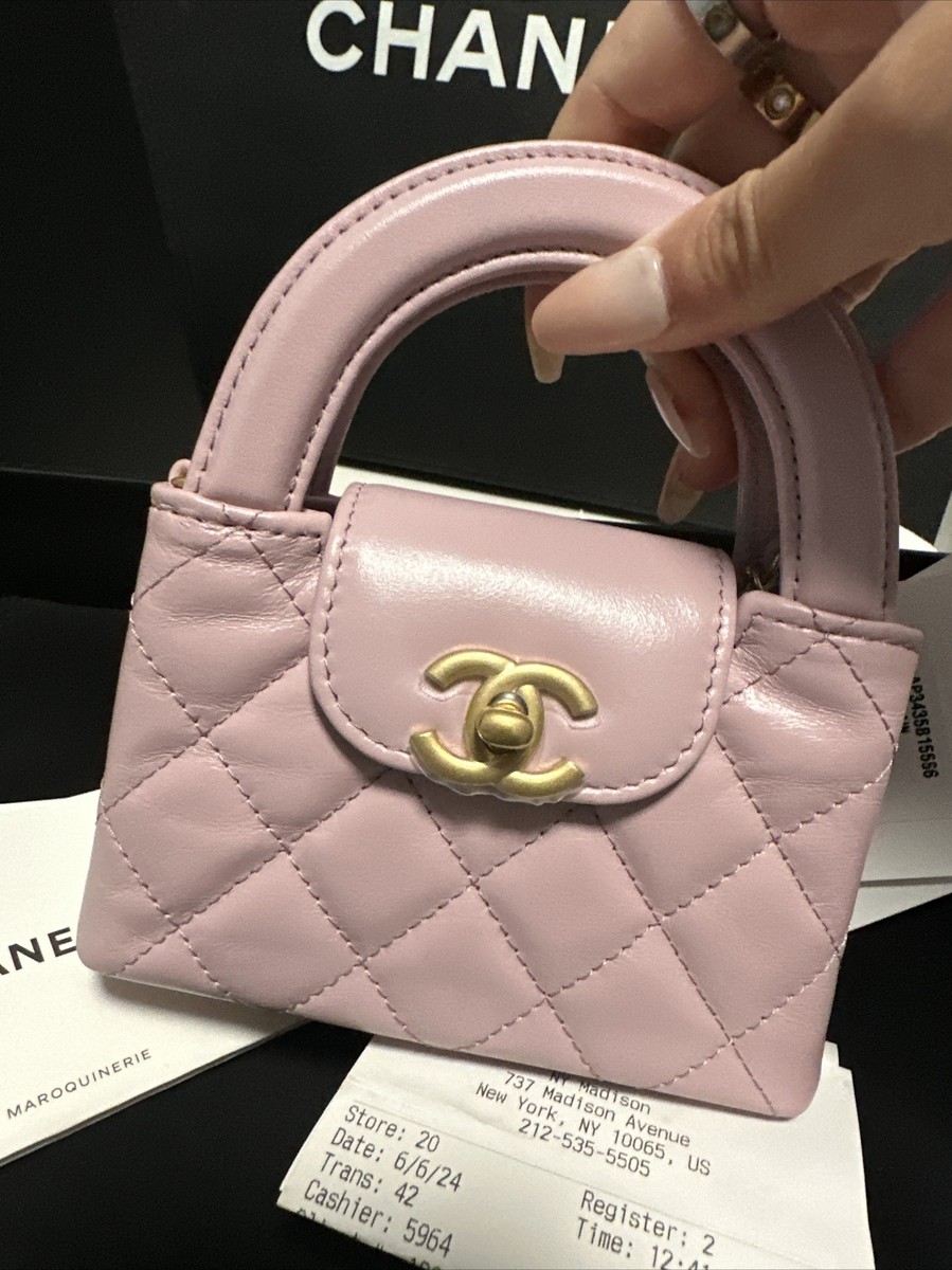 Chanel 24A Kelly Nano Bag Micro Pink Lilac Purple Bag With Chanel 24A Kelly Nano Bag Micro Pink Lilac Purple Bag With