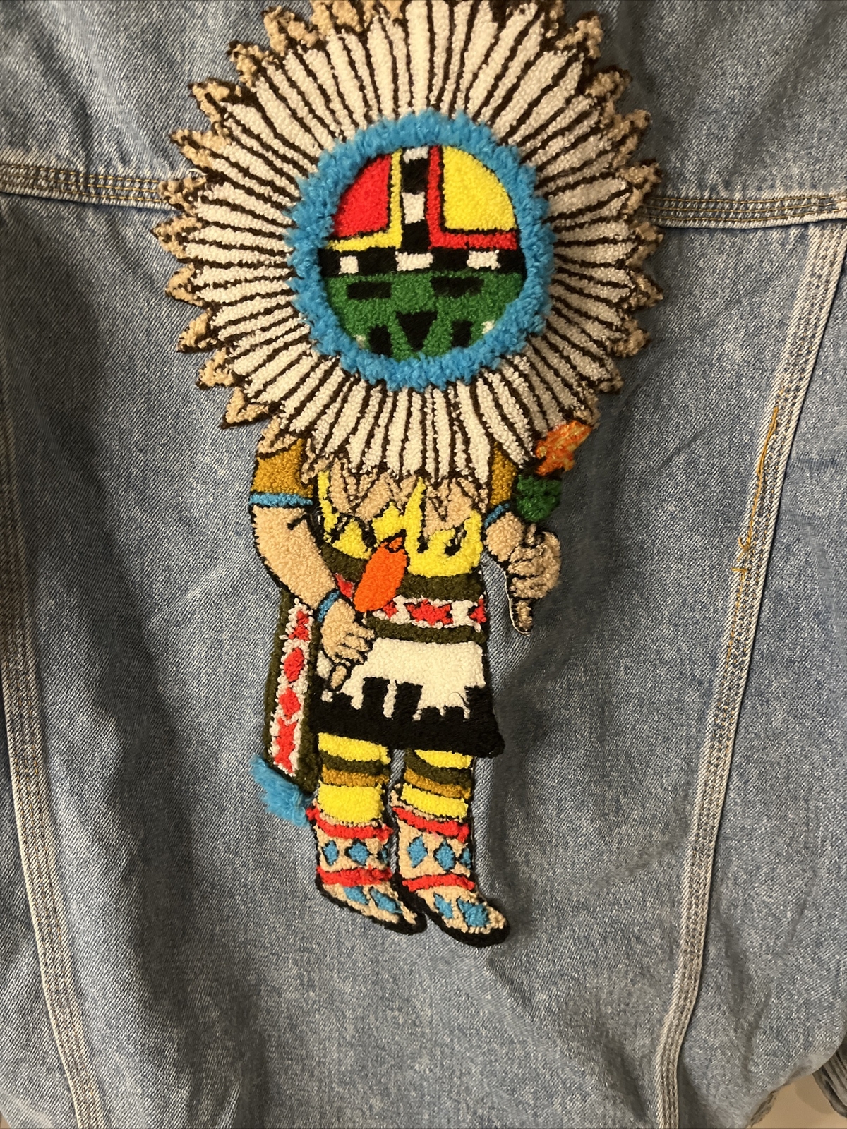 Men’s Sunbelt  Native American Patchwork Denim Ja… - image 5