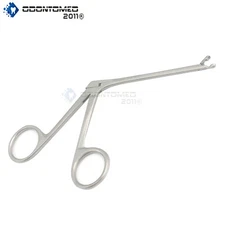 Alligator Micro Ear Forceps Straight Oval Cup 3" Delicate ENT Surgical