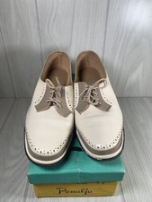 Vintage Penaljo Women s Shoes Sz 8 M Cream VANILLA MALT Leather Uppers Box