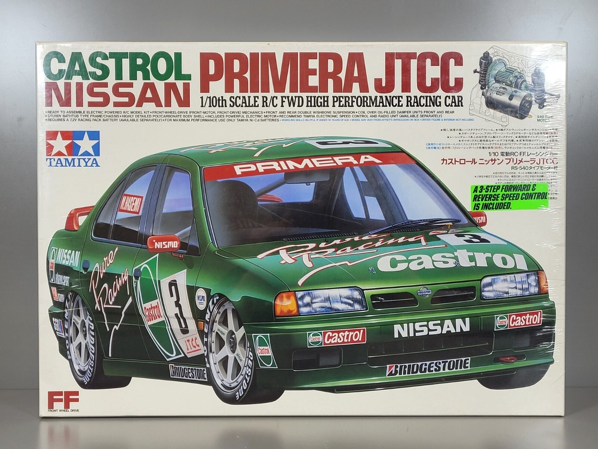 Rare New Seal Tamiya 1/10 RC Nissan Castrol Primera JTCC 58147