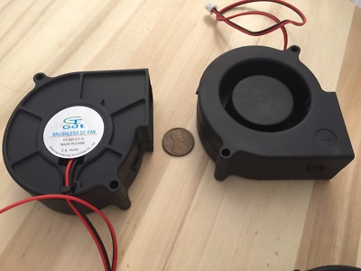 2 Pieces DC 7530S 24V 75MM x 30MM Turbine Brushless Cooling Blower Fan ...