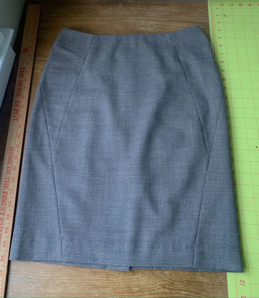 Falda forrada Ann Taylor para mujer mezcla de lana hasta la rodilla marrón talla 4 nueva con etiquetas