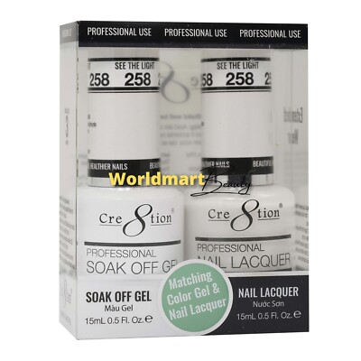 Cre8tion GelColor & Nail Polish Soak Off 0.5fl.oz Duo 258- See The Light