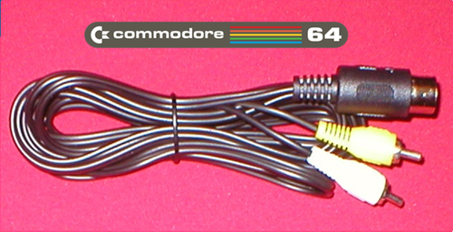 12Ft Color AV TV & Monitor Composite Cable for Commodore 64C & C128 Computer NEW - Picture 2 of 11