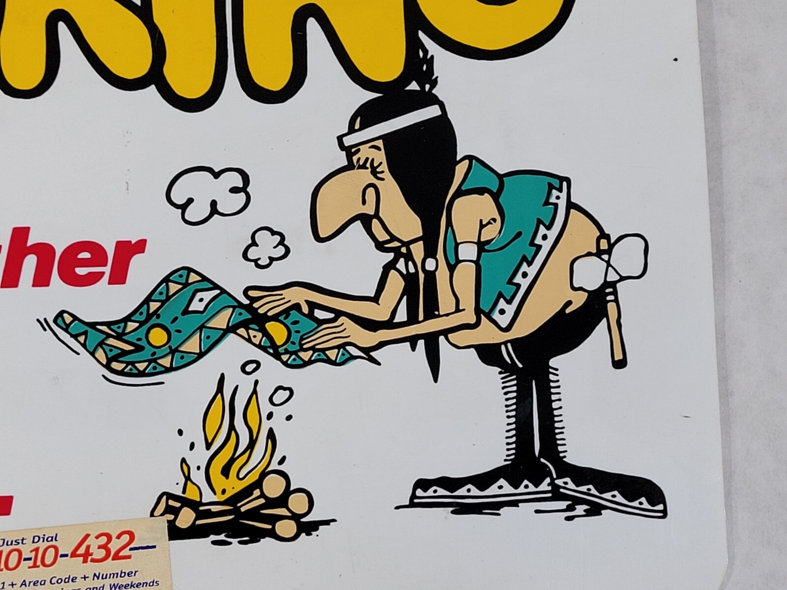 Vtg 1976 Thanks For Not Smoking Funny Plastic Sign H&L Entertainment