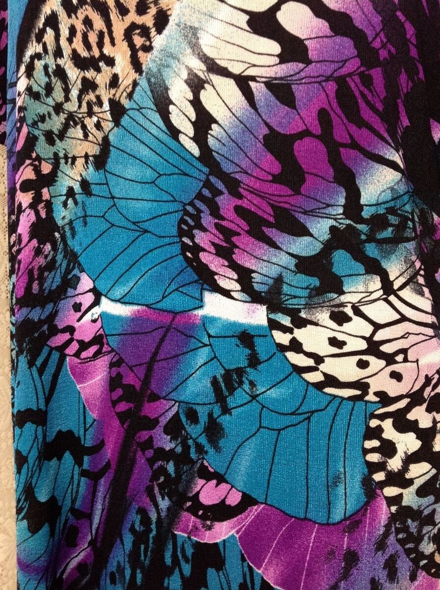 JOSTAR Purple Animal SLINKY LONG DRESS Poly Spandex Knit JOSTAR Purple Animal SLINKY LONG DRESS Poly Spandex Knit