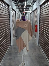 Oversized Women's Multicolor Poncho Sweater