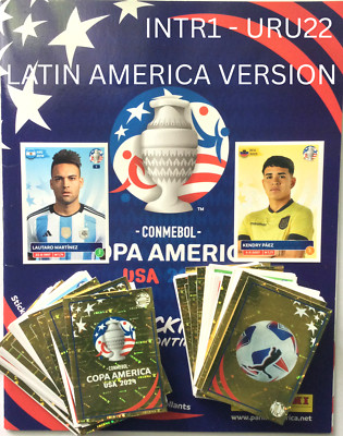 LATIN AMERICA VERSION Panini Copa America 2024 Stickers  INTR1 - URU22 -YOU PICK