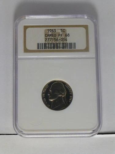 1963 NGC 5c pf 68 cameo Jefferson Proof Nickel