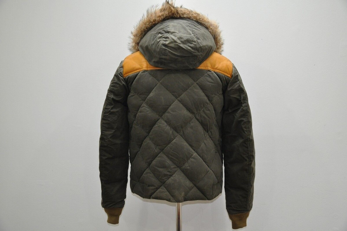 Nigel Cabourn Eddie Bauer Down Filled Fur Hooded Leather Trim 