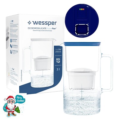 Wasserfilterkanne Glas komp mit Brita Maxtra, Filterverschleißanzeige, Kartusche