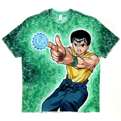 XXL Diego Rambo Artistic Tie Dye Short Sleeve Shirt Handmade - YuYu Hakusho