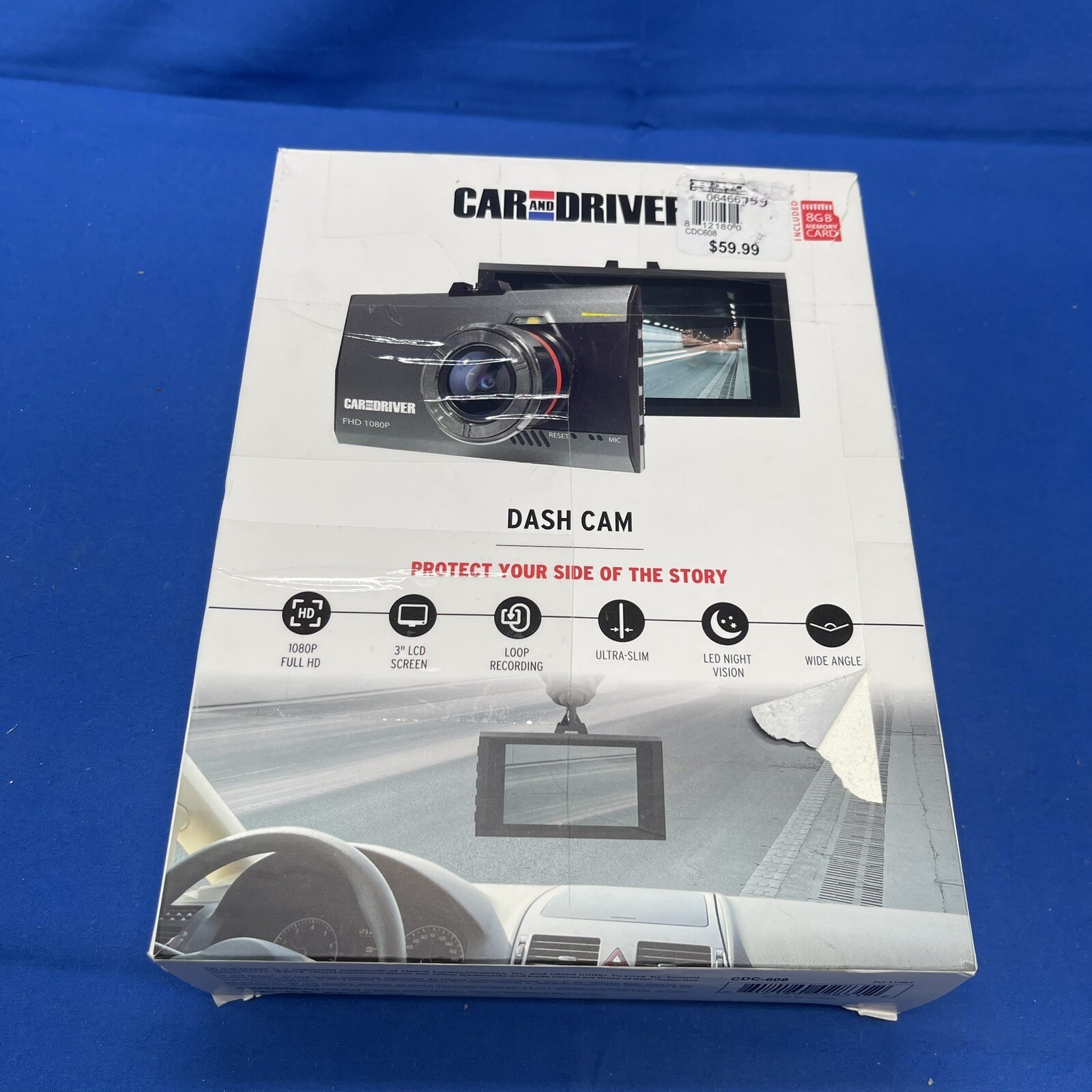 1080p Dash Cam CDC-608 with 8GB Card for Car and Driver Tested Full HD-image