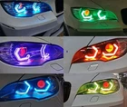 for BMW X6 E71 E72 F16 F86 08-19 headlight RGB LED halo ring Crystal flash DRL
