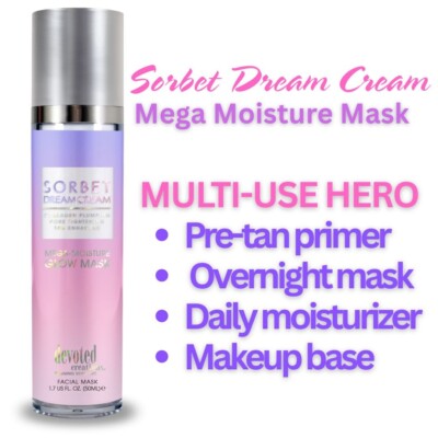 Devoted Creations Sorbet Dream Cream Glow Mask Mega Moisturizer 1.7 oz   