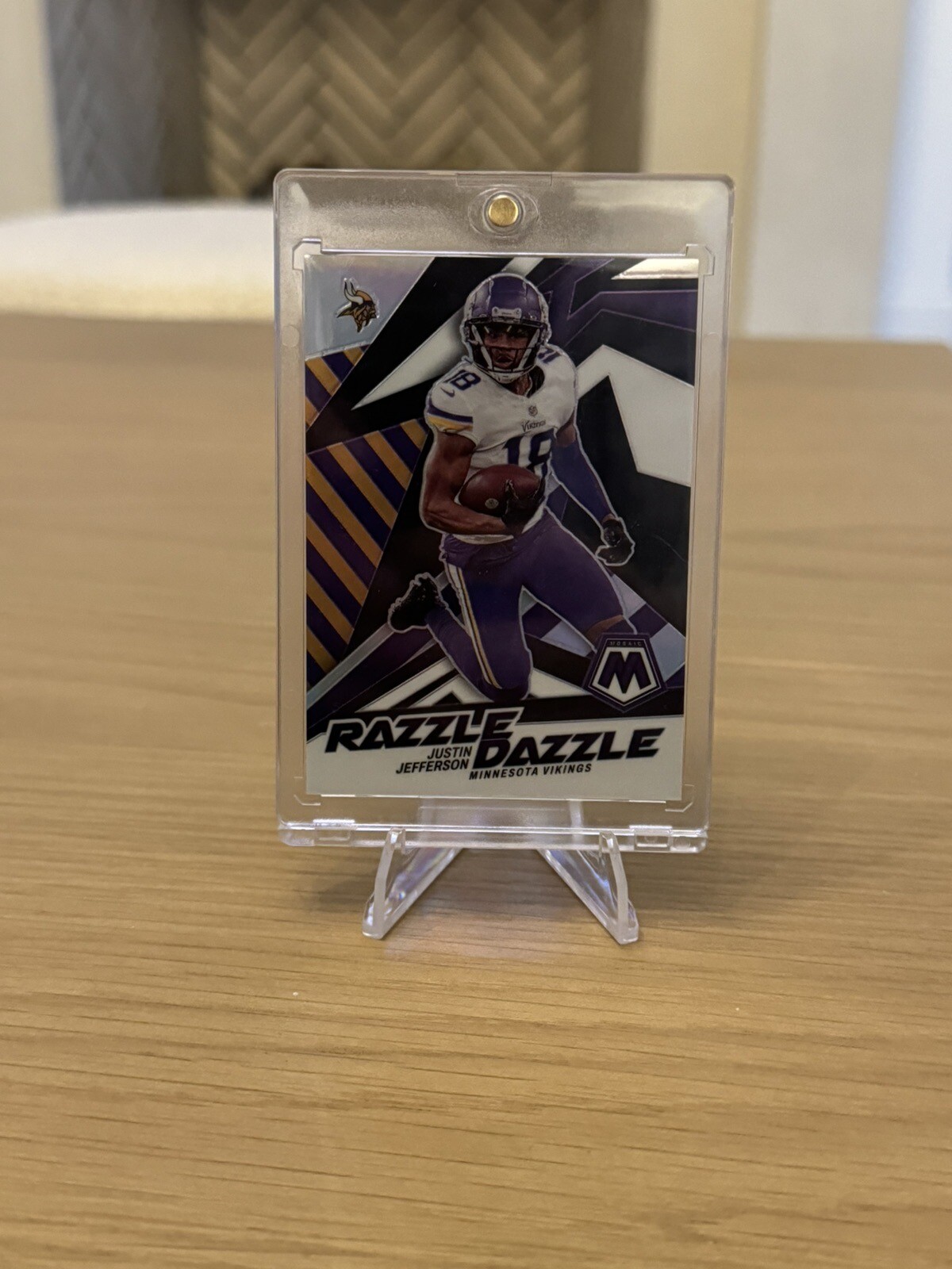 JUSTIN JEFFERSON 2022 Mosaic Silver RAZZLE DAZZLE CASE HIT! SSP #RD-11 - Rare