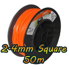50m of Genuine STIHL 2.4mm SQUARE Brushcutter Strimmer Trimmer Cord Line Wire 0.48 per metre