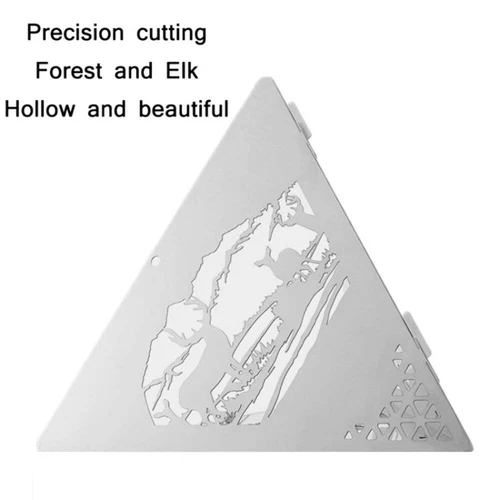 Outdoor Stainless Steel Triangle Barbecue Bonfire Stove Hanger -(White/Silver) - Picture 4 of 7