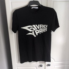 Printed Logo Givenchy Mens T Shirt In Black Size Small  Designer 100% Cotton