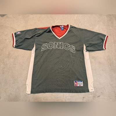 #ad VTG 90s Champion Seattle Sonics Shooting Shirt Mens XL Flaws $19.97