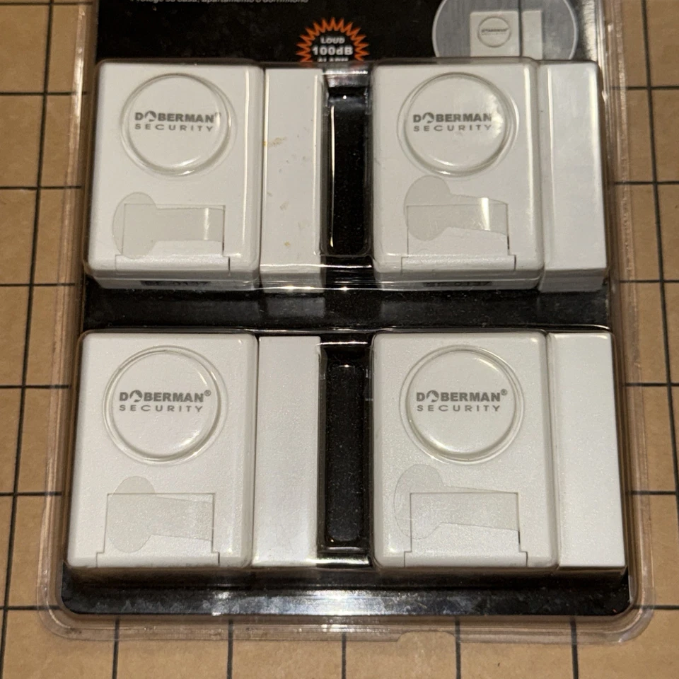 Doberman Security Window Door Alarm Kit Magnetically Triggered Alarm 4 Pack - Image 3 of 4