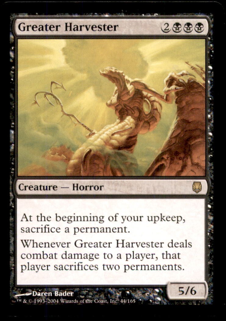 MTG Greater Harvester LP Light Play Darksteel [879]