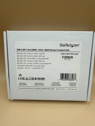 StarTech USB-C to Dual HDMI MST Hub MST14CD122HD - 第 1/2 張圖片