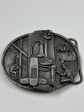 Telephone Phone Lineman Worker Belt Buckle Siskiyou 1988