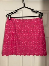 Vineyard Vines Pink Eyelet Mini Skirt Size 6