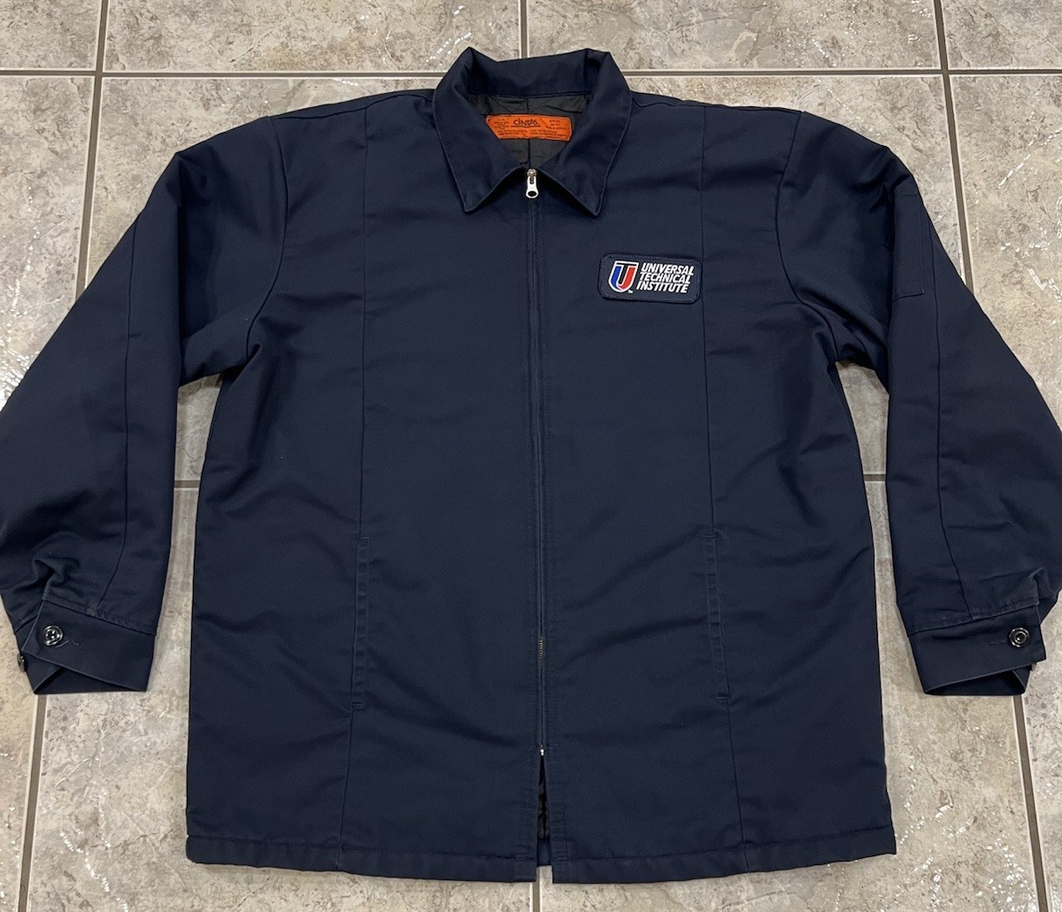 Mens Large Long CINTAS Quilted Mechanic Jacket Universal Technical 