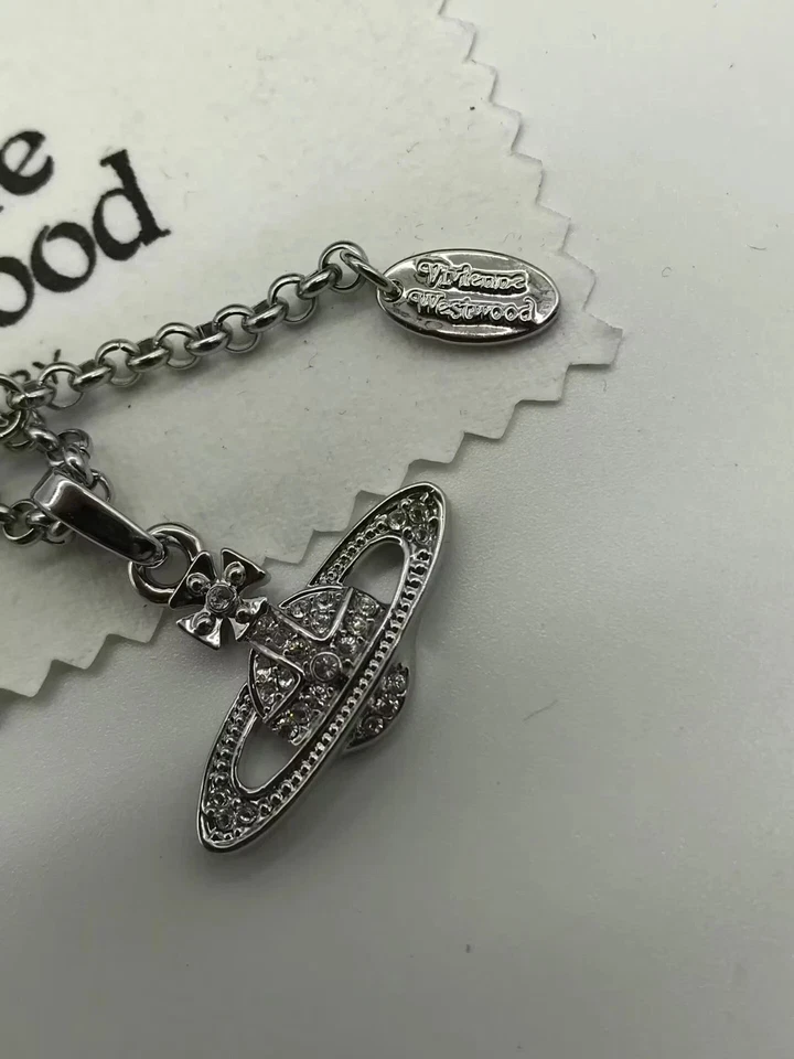 Vivienne Westwood Silver Mini Bas Relief Necklace Chain N4217 - Image 4 of 4