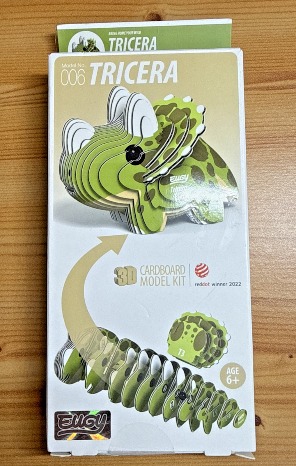 EUGY 3D Tricera Dinosaur No.6 Model Craft Kit