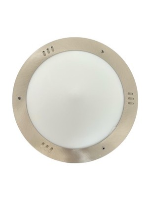 Runde Außen-Wandleuchte max. 60W E27, Edelstahl mit Glasabdeckung, Ø ca. 28cm