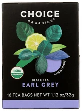 Organic Earl Grey Tea Bags 16 Count Bold Flavor Caffeine Free Non Gmo Vegan