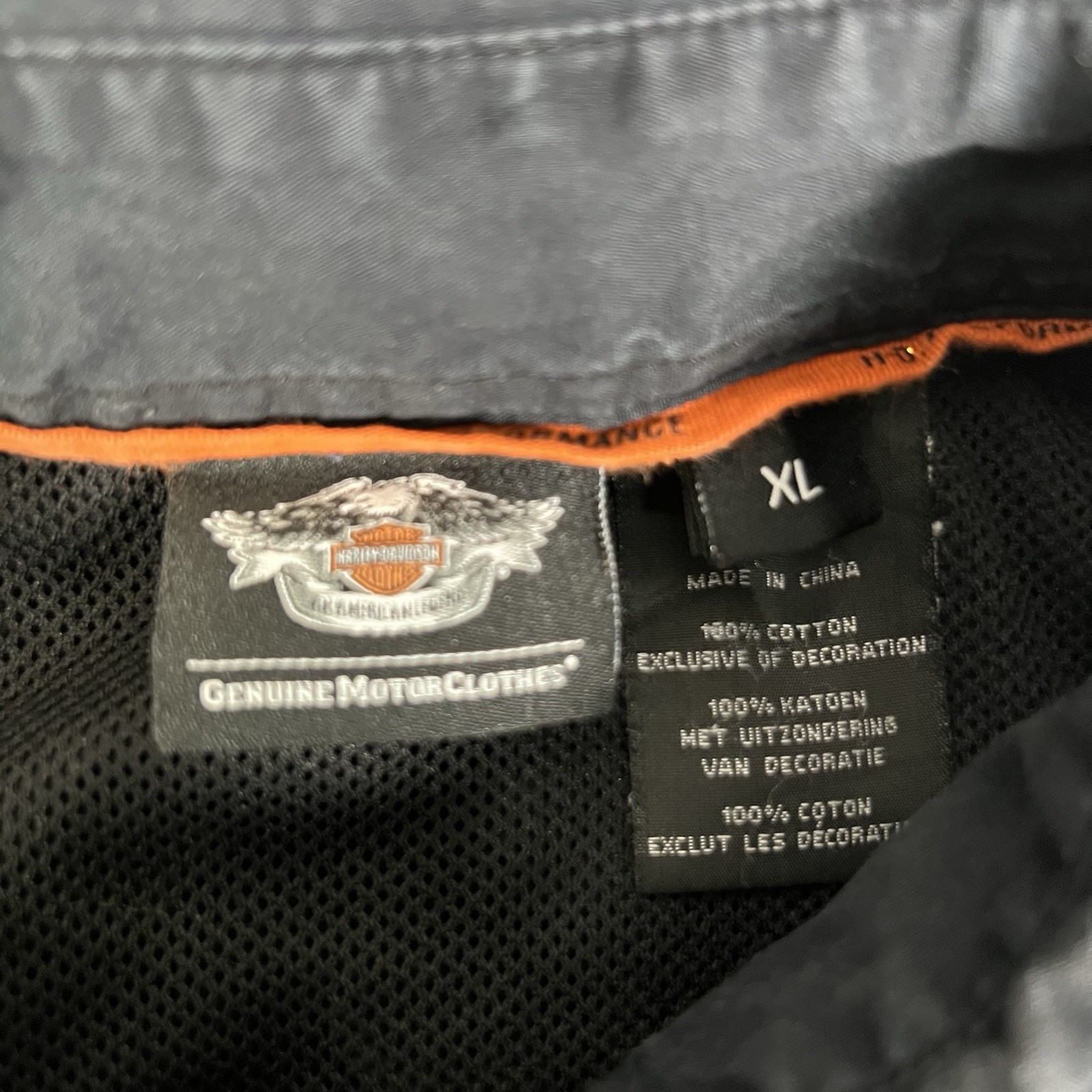 Harley Davidson HD Performance Snap Embroidered G… - image 2