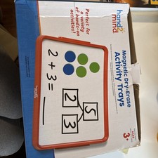 hand2mind Magnetic Dry Erase Activity Trays, Stackable Trays for Classroom, M