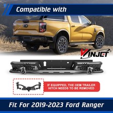 Rear Bumper For Ford Ranger 2019-2023 Heavy Duty Offroad Bumper With D-rings