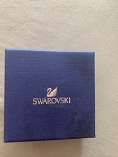 Image of Ladies Shiny Silver Brand New Swarovski Moon Shaped Earrings In Box
