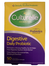 Culturelle Probiotics Digestive Daily Probiotic Gut Health Support 50 Capsules 