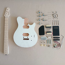 DIY Musicman Electric Guitar Kit Canadian Maple Neck Maple Top Fretboard Tremolo